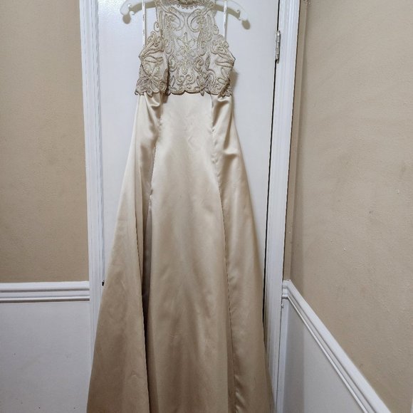 Vintage Roberta Formal Champagne Dress 1998 - Picture 1 of 2